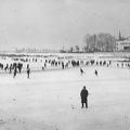 1929 Bootshaus im Februar MainZugefrohren